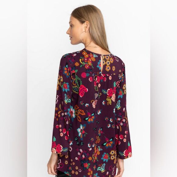Johnny Was The Janie Favorite Floral High Neck Adriana Swing Tunic Top S NWOT - Picture 3 of 12